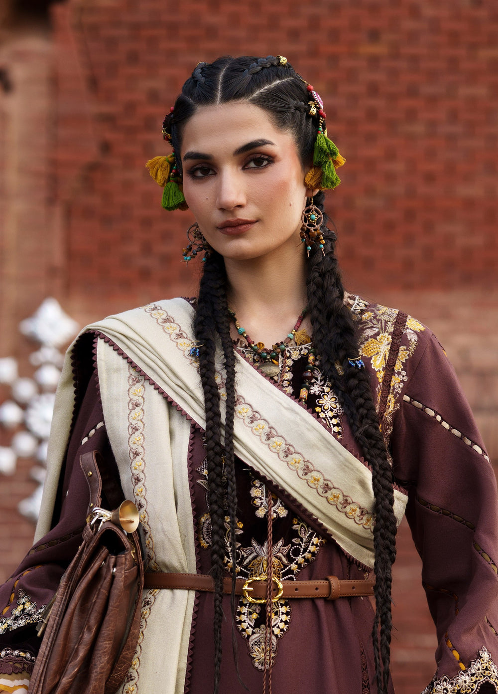 Gulnar by Bin Ilyas Unstitched Embroidered Karandi 3 Piece Suit BI26UGK 1015A - Festive Collection