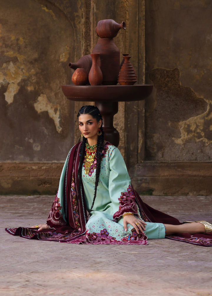 Gulnar by Bin Ilyas Unstitched Embroidered Karandi 3 Piece Suit BI26UGK 1012A - Festive Collection