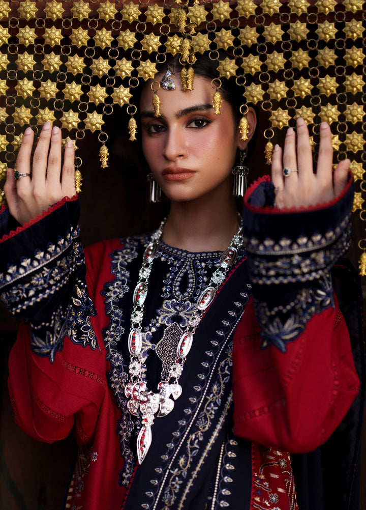 Gulnar by Bin Ilyas Unstitched Embroidered Karandi 3 Piece Suit BI26UGK 1011A - Festive Collection