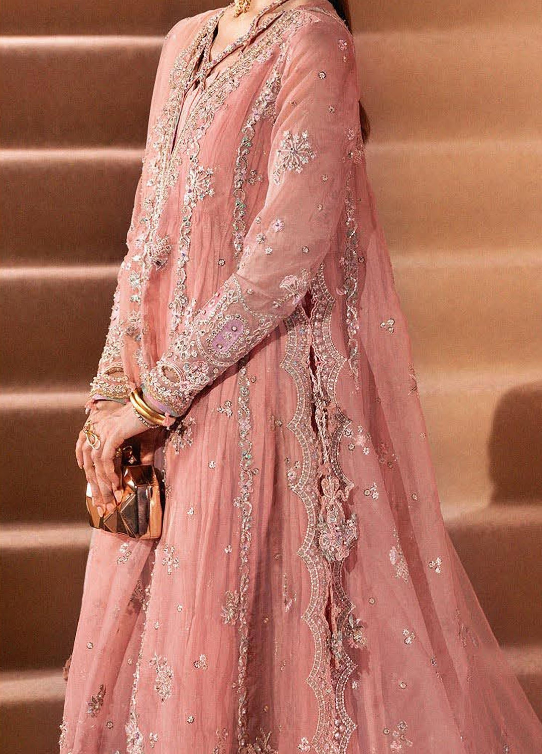 Elirah by Qalamkar Unstitched Embroidered Organza 3 Piece Suit QLK26UE Aurelia QMF-01 - Wedding Collection