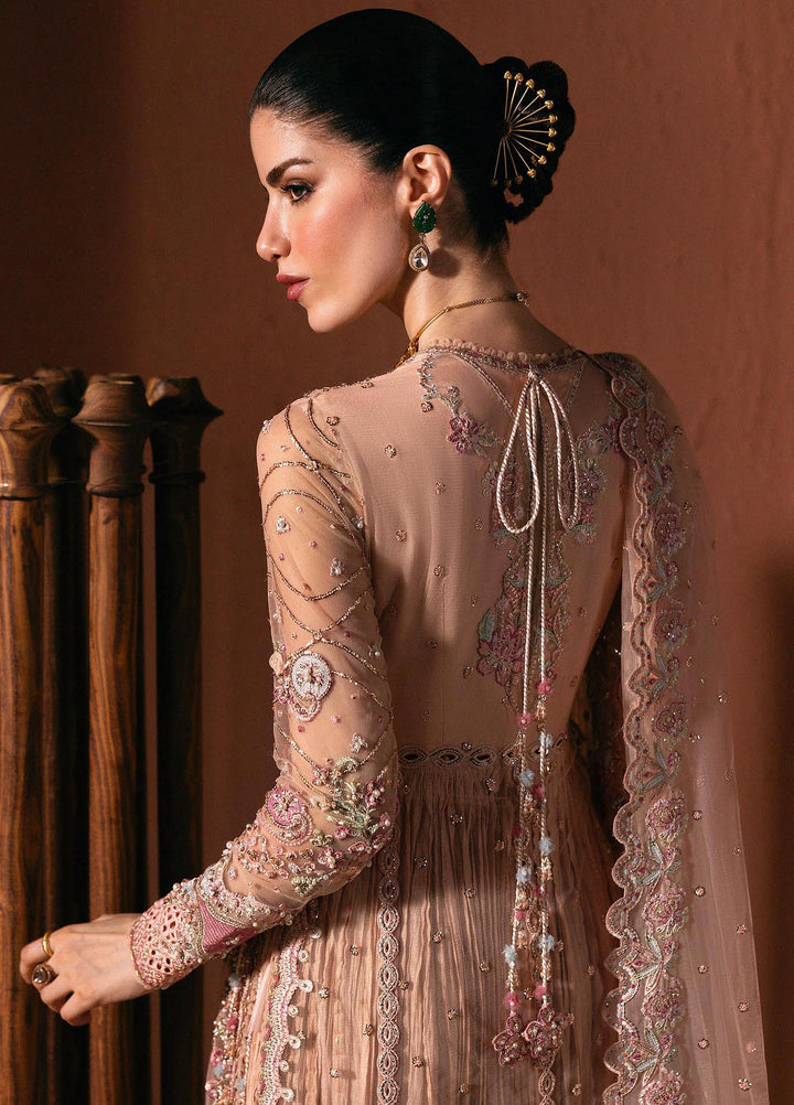 Elirah by Qalamkar Unstitched Embroidered Net 3 Piece Suit QLK26UE Zelie QMF-04 - Wedding Collection
