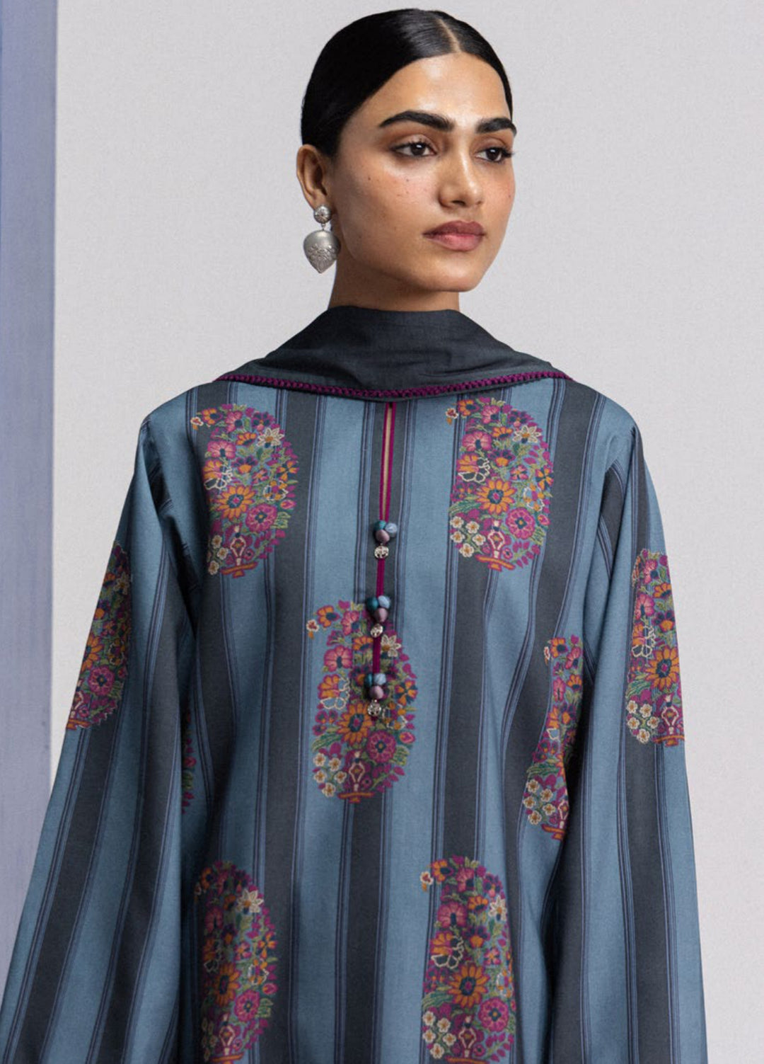 Coco by Zara Shahjahan Unstitched Printed Linen 3 Piece Suit CZ26UPL Rania 4B - Casual Collection