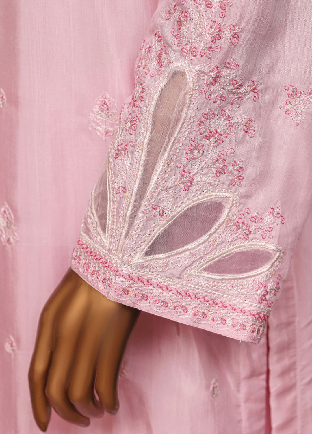 Majestic Silk by HZ Textiles RTW Embroidered Rawsilk 3 Piece Suit HZ26RMS RDE-3P-003 Blush Rose - Festive Collection