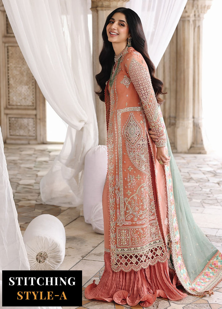 Shadmani by Qalamkar Embroidered Organza Suits Unstitched 3 Piece QLM25SW RH-04 Zehra - Wedding Collection