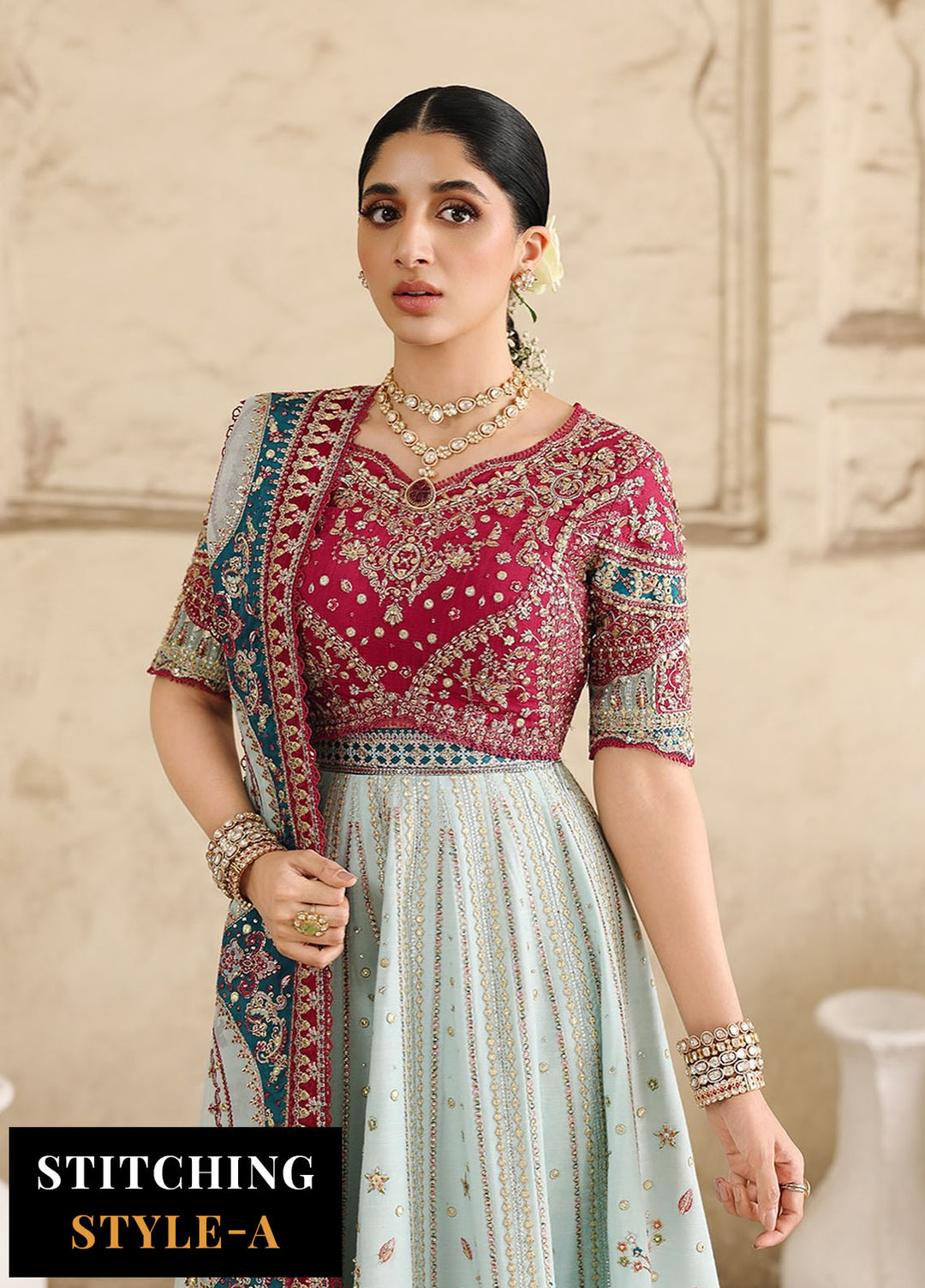 Shadmani by Qalamkar Printed Raw Silk Suits Unstitched 3 Piece QLM25SW RH-08 Layla - Wedding Collection