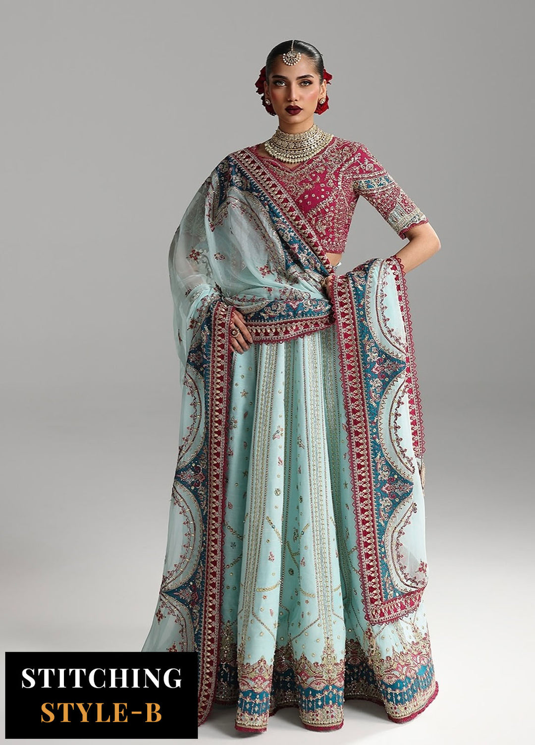 Shadmani by Qalamkar Printed Raw Silk Suits Unstitched 3 Piece QLM25SW RH-08 Layla - Wedding Collection