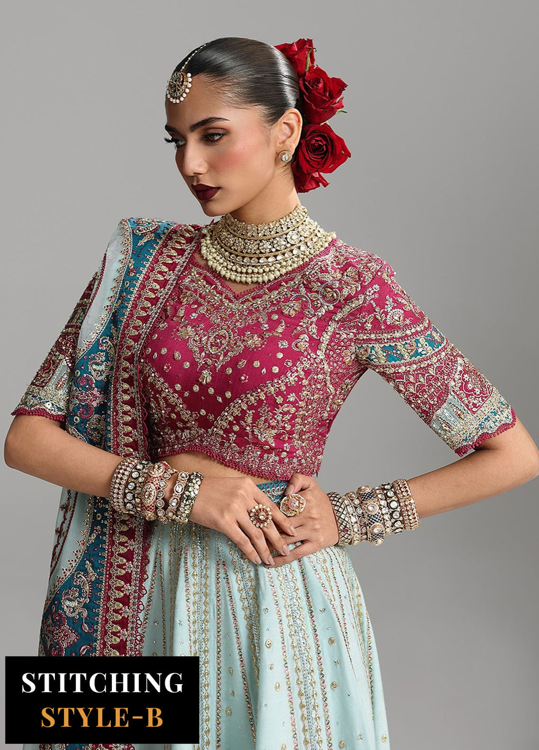 Shadmani by Qalamkar Printed Raw Silk Suits Unstitched 3 Piece QLM25SW RH-08 Layla - Wedding Collection