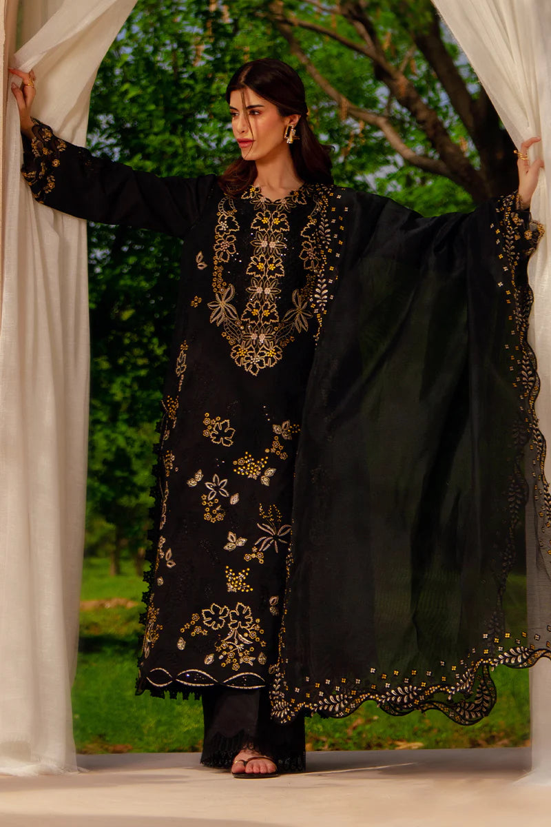 Rang Rasiya Unstitched Embroidered Luxury Lawn 3 Piece Suit RR26ULE LAYL - Eid Collection