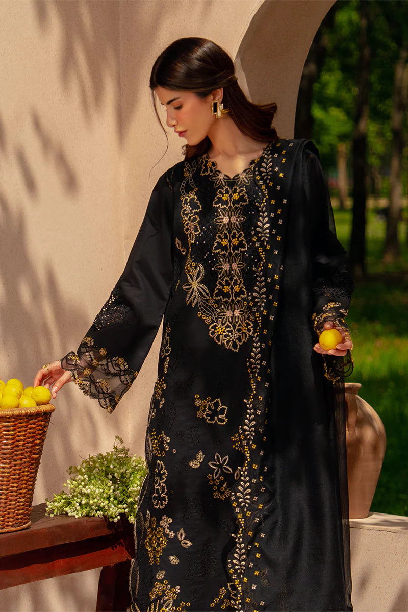 Rang Rasiya Unstitched Embroidered Luxury Lawn 3 Piece Suit RR26ULE LAYL - Eid Collection