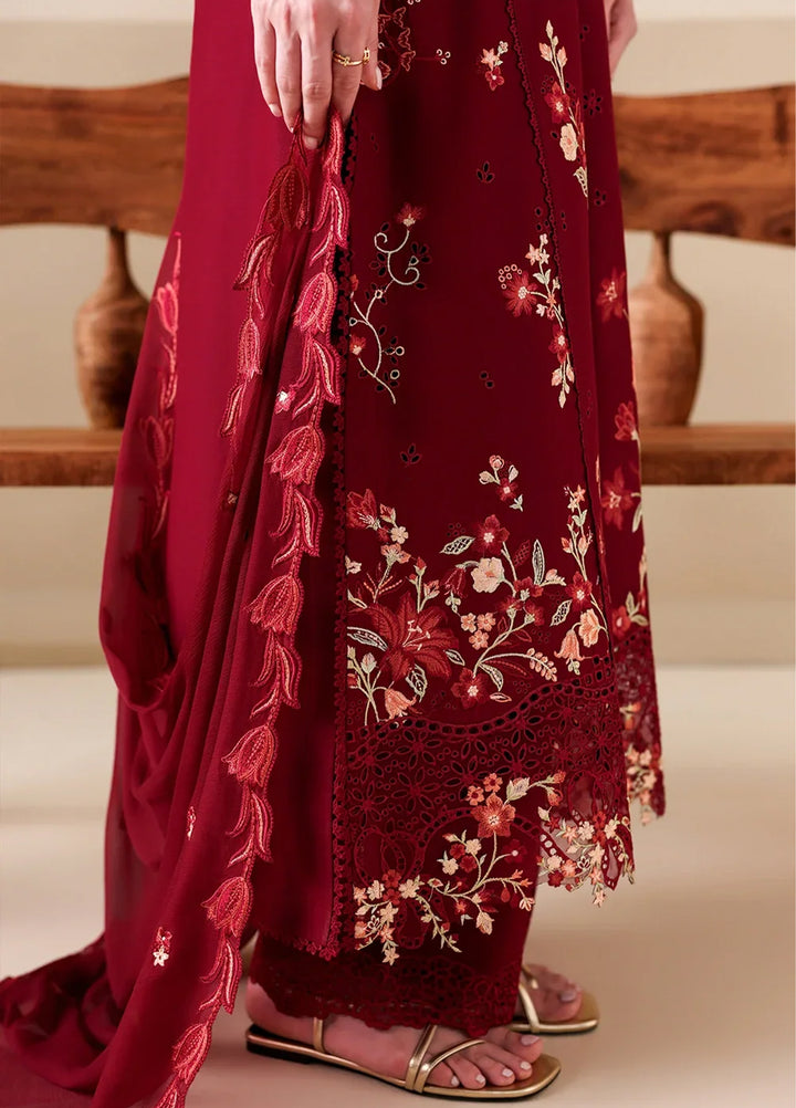 Azure Unstitched Embroidered Lawn 3 Piece Suit Ruby Rose - Festive Collection