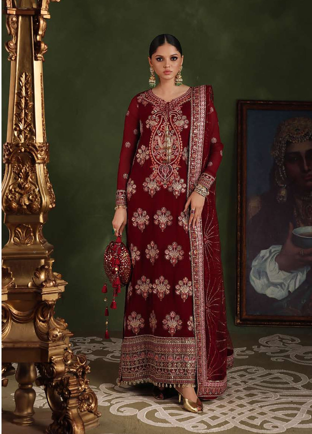 Royale Eternel by Roheenaz Unstitched Embroidered Chiffon 3 Piece Suit RN26URE Imperial Grace RUNCH260101 - Wedding Collection