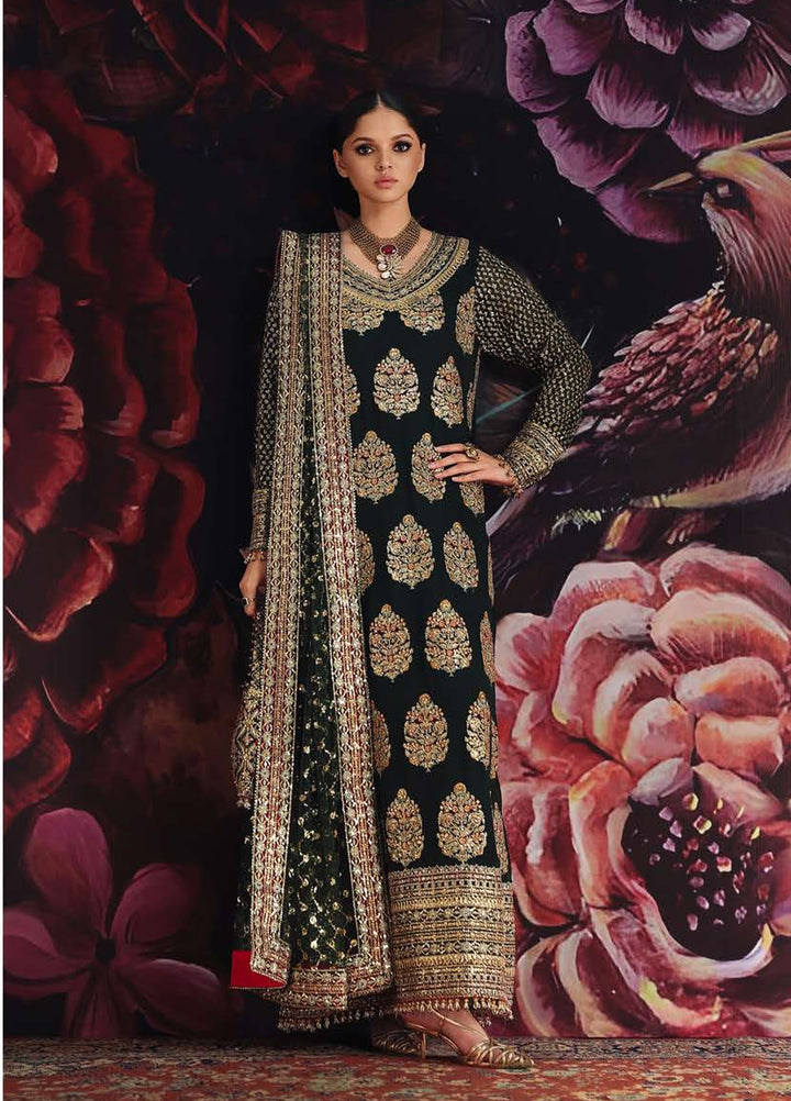 Royale Eternel by Roheenaz Unstitched Embroidered Chiffon 3 Piece Suit RN26URE Crown Jewel RUNCH260102 - Wedding Collection