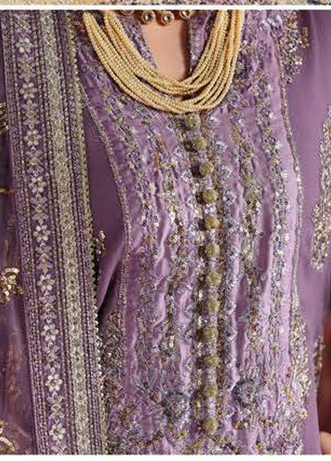 Royale Eternel by Roheenaz Unstitched Embroidered Chiffon 3 Piece Suit RN26URE Blush Whisper RUNCH260103 - Wedding Collection