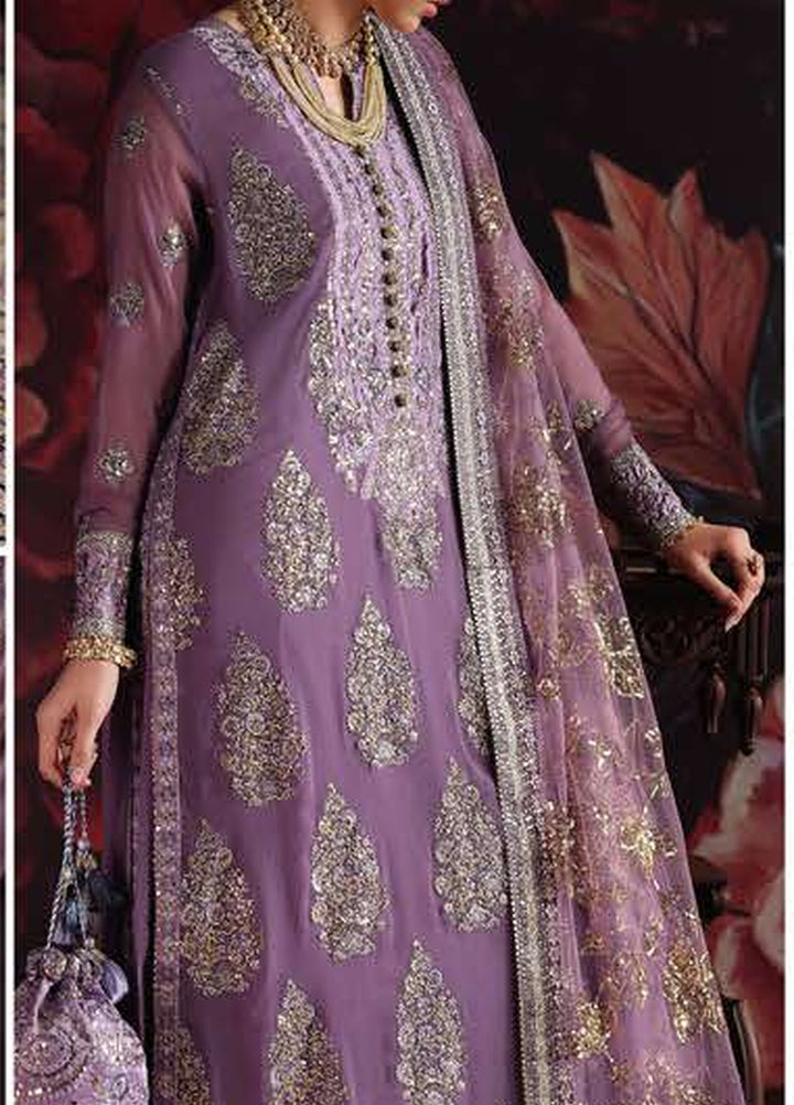 Royale Eternel by Roheenaz Unstitched Embroidered Chiffon 3 Piece Suit RN26URE Blush Whisper RUNCH260103 - Wedding Collection