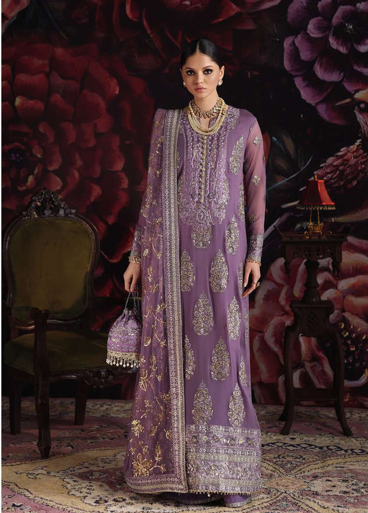 Royale Eternel by Roheenaz Unstitched Embroidered Chiffon 3 Piece Suit RN26URE Blush Whisper RUNCH260103 - Wedding Collection