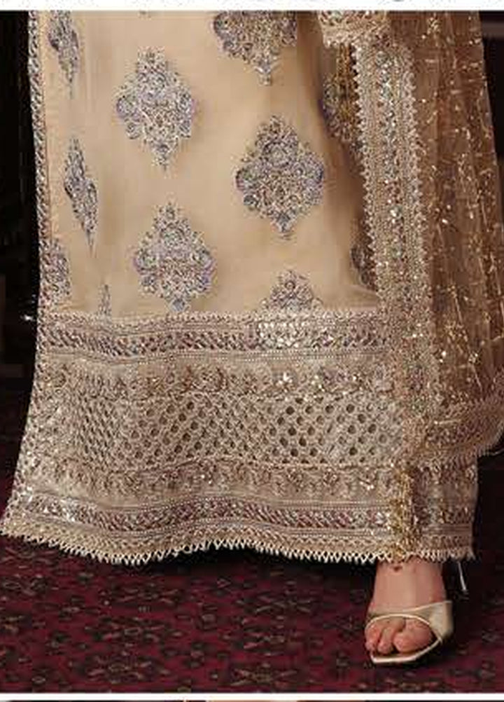 Royale Eternel by Roheenaz Unstitched Embroidered Chiffon 3 Piece Suit RN26URE Empress Glow RUNCH260104 - Wedding Collection