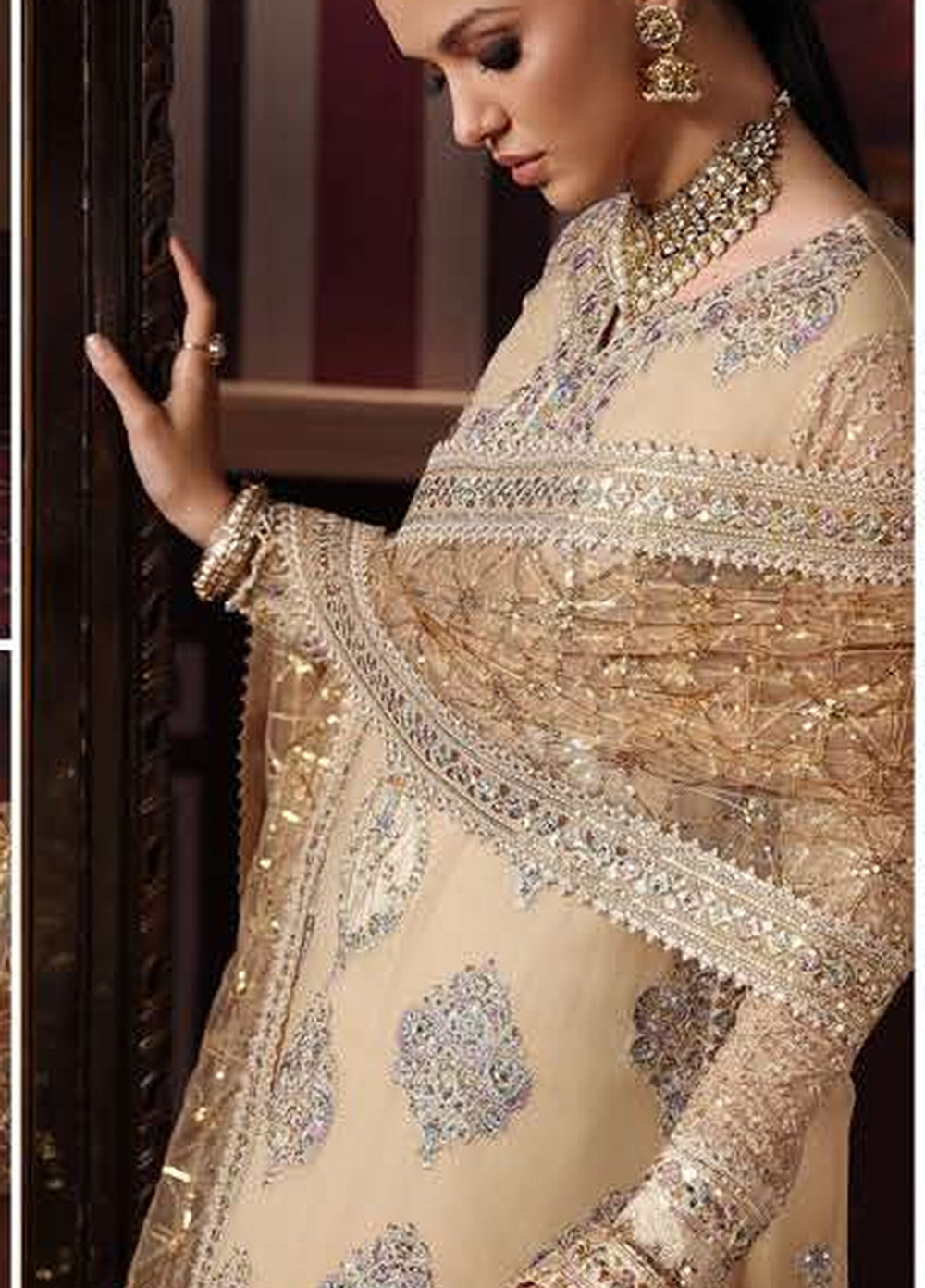 Royale Eternel by Roheenaz Unstitched Embroidered Chiffon 3 Piece Suit RN26URE Empress Glow RUNCH260104 - Wedding Collection