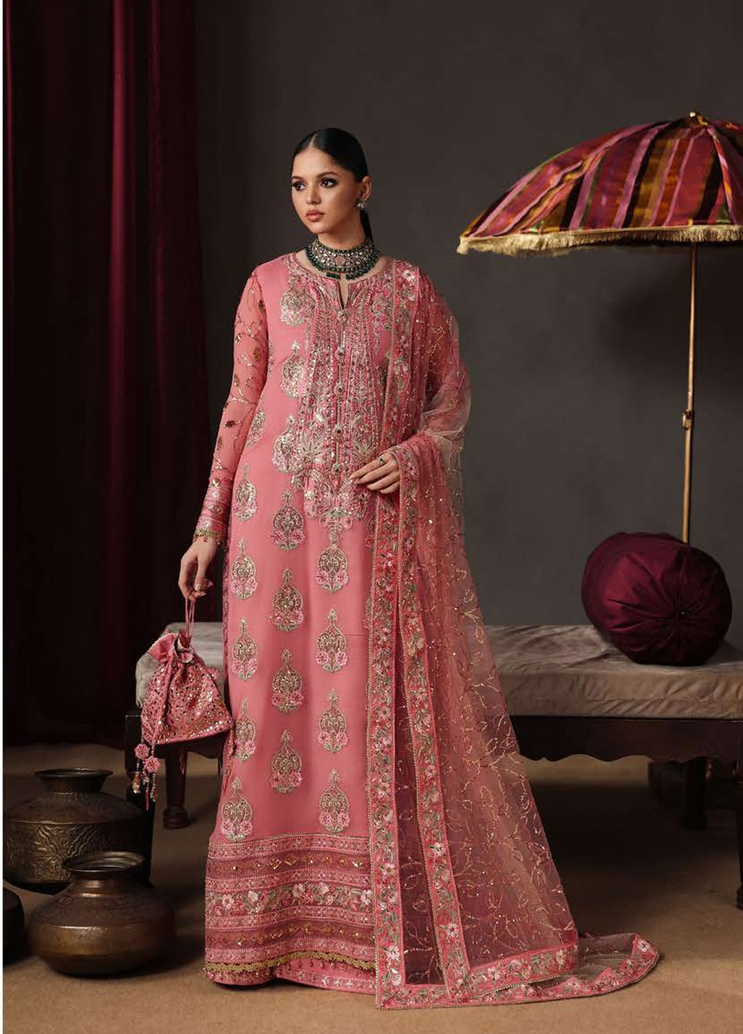 Royale Eternel by Roheenaz Unstitched Embroidered Chiffon 3 Piece Suit RN26URE Noble Allure RUNCH260105 - Wedding Collection