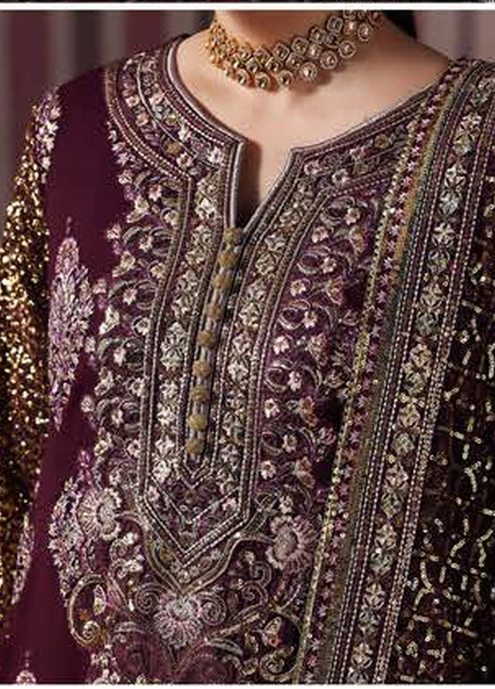 Royale Eternel by Roheenaz Unstitched Embroidered Chiffon 3 Piece Suit RN26URE Regal Charm RUNCH260106 - Wedding Collection