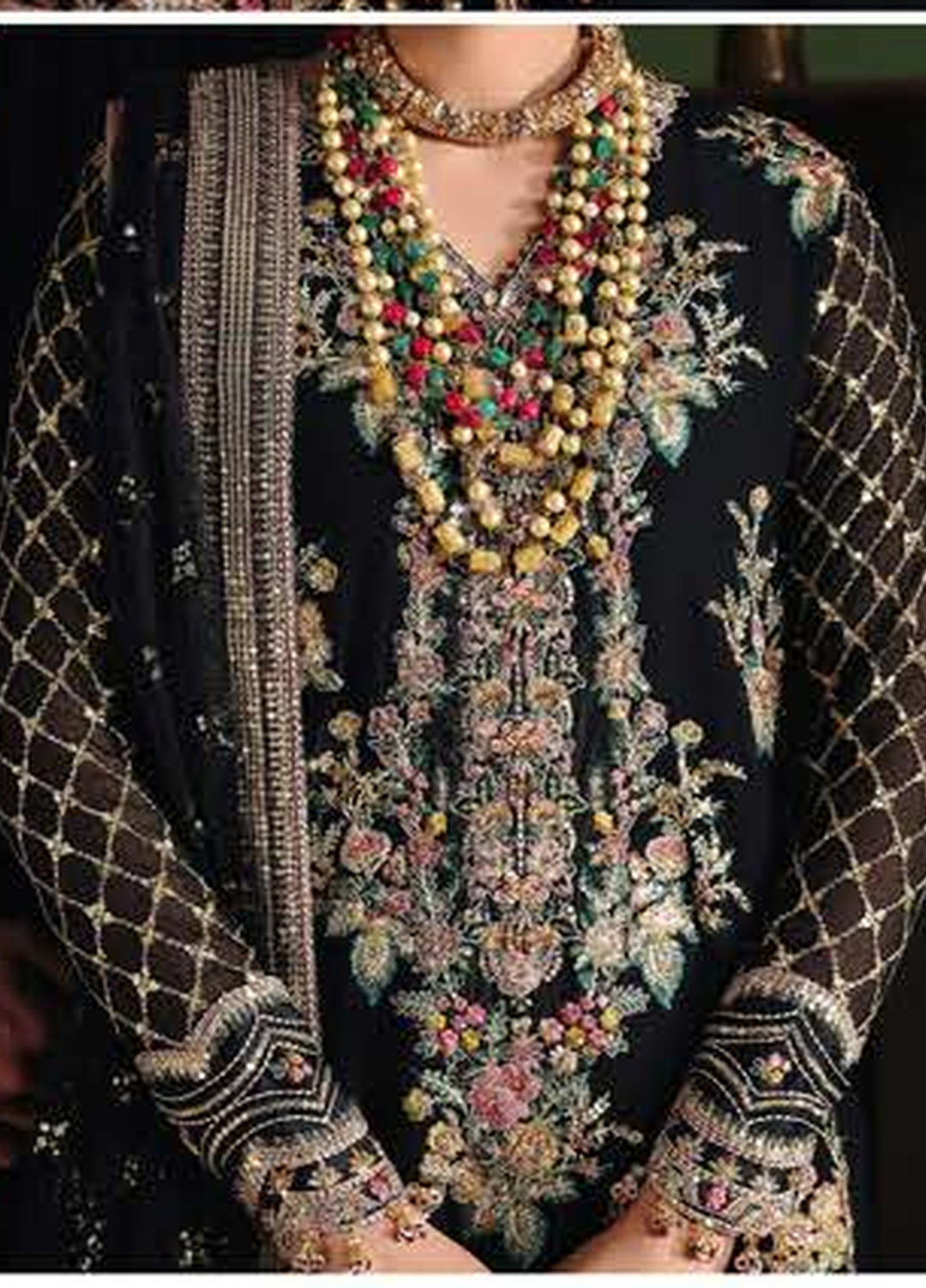 Royale Eternel by Roheenaz Unstitched Embroidered Chiffon 3 Piece Suit RN26URE Radiant Muse RUNCH260107 - Wedding Collection
