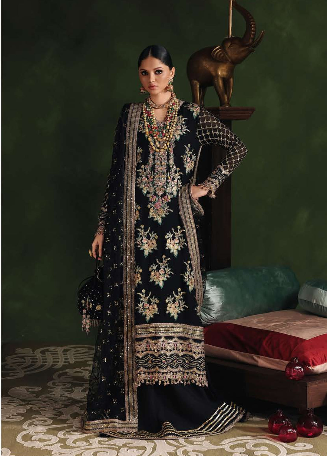 Royale Eternel by Roheenaz Unstitched Embroidered Chiffon 3 Piece Suit RN26URE Radiant Muse RUNCH260107 - Wedding Collection