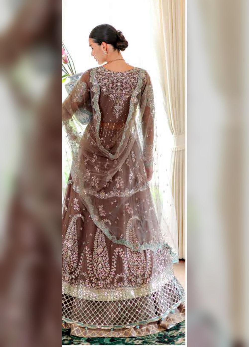 Whispers of Grace by Roheenaz Unstitched Embroidered Chiffon 3 Piece Suit RN26UWG Maeve RUNCH260203 - Wedding Collection
