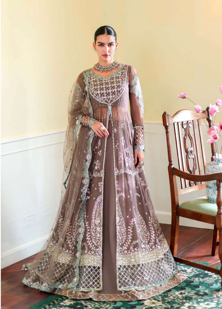 Whispers of Grace by Roheenaz Unstitched Embroidered Chiffon 3 Piece Suit RN26UWG Maeve RUNCH260203 - Wedding Collection