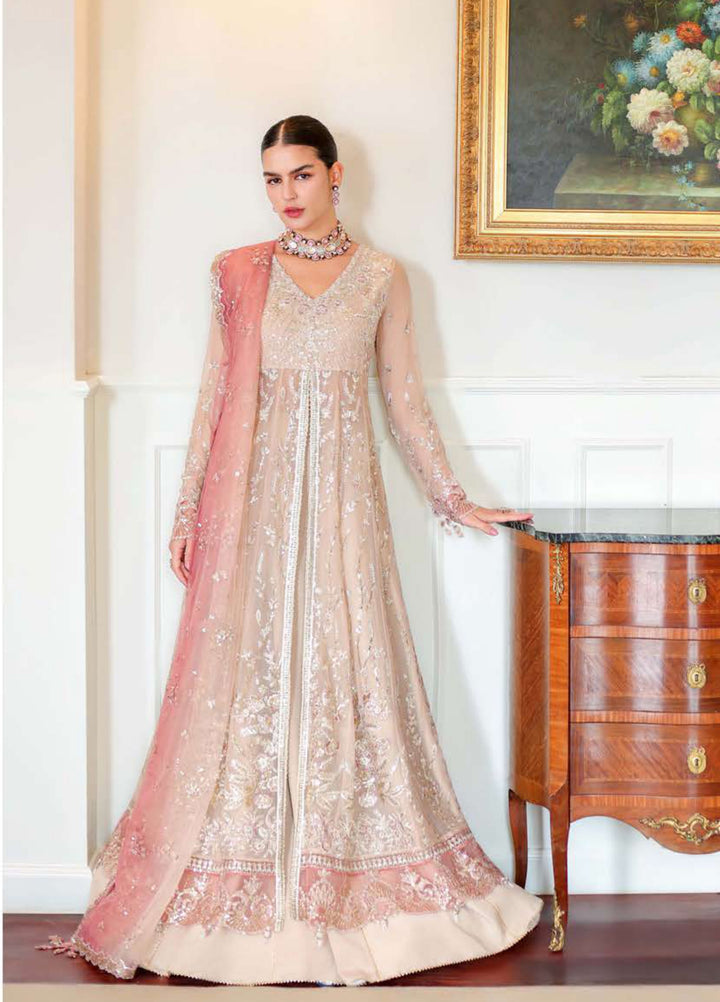 Whispers of Grace by Roheenaz Unstitched Embroidered Chiffon 3 Piece Suit RN26UWG Faye RUNCH260208 - Wedding Collection