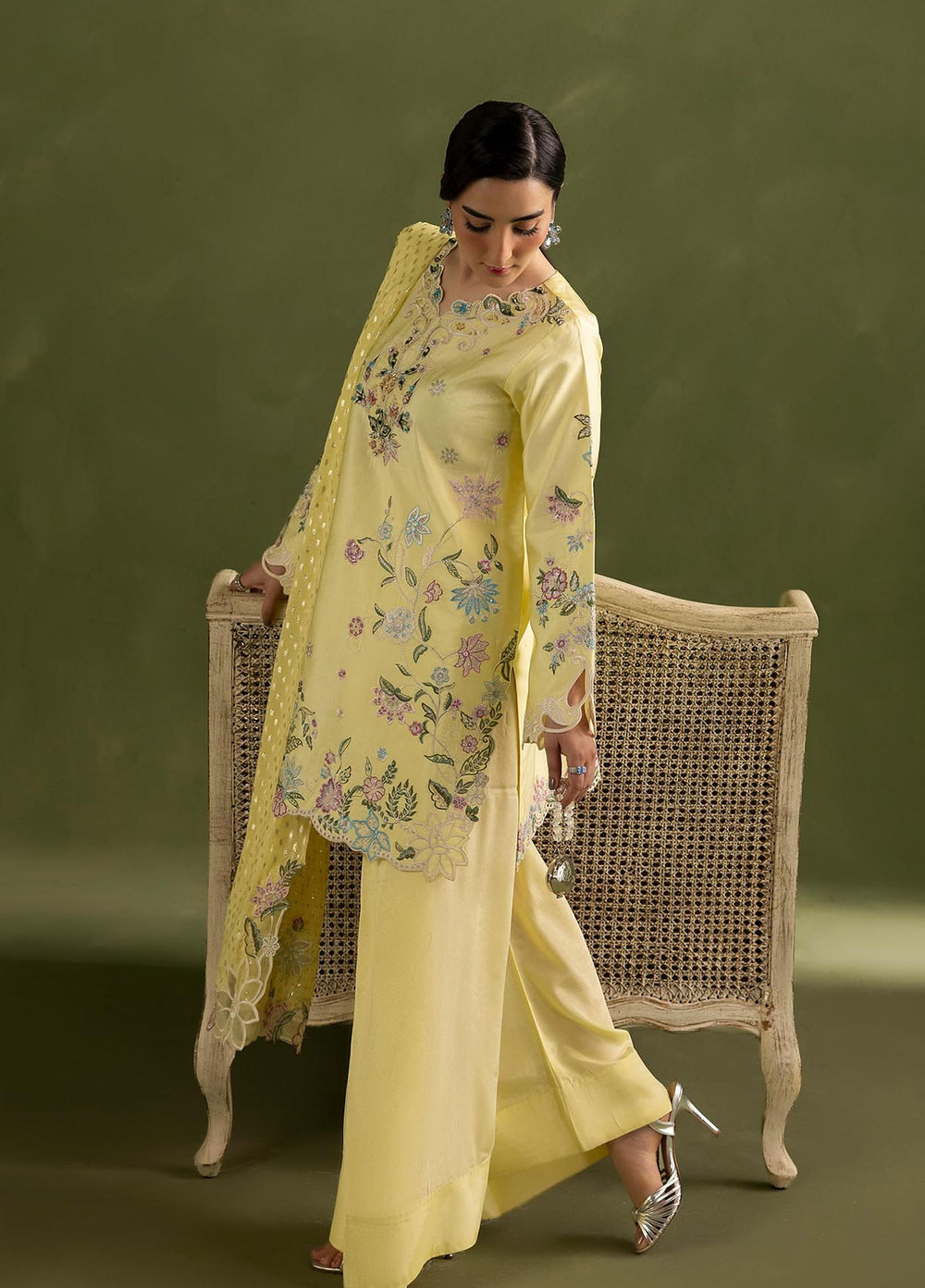 Silah by Rajbari Unstitched Embroidered Sheesh Silk 3 Piece Suit RB26US Etoil - Festive Collection
