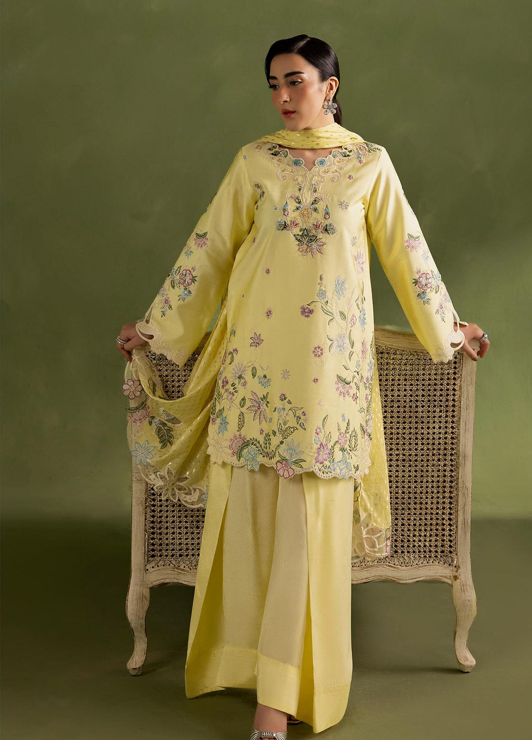 Silah by Rajbari Unstitched Embroidered Sheesh Silk 3 Piece Suit RB26US Etoil - Festive Collection