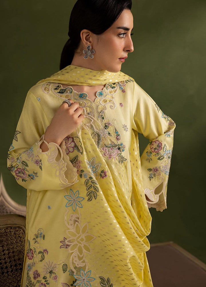 Silah by Rajbari Unstitched Embroidered Sheesh Silk 3 Piece Suit RB26US Etoil - Festive Collection