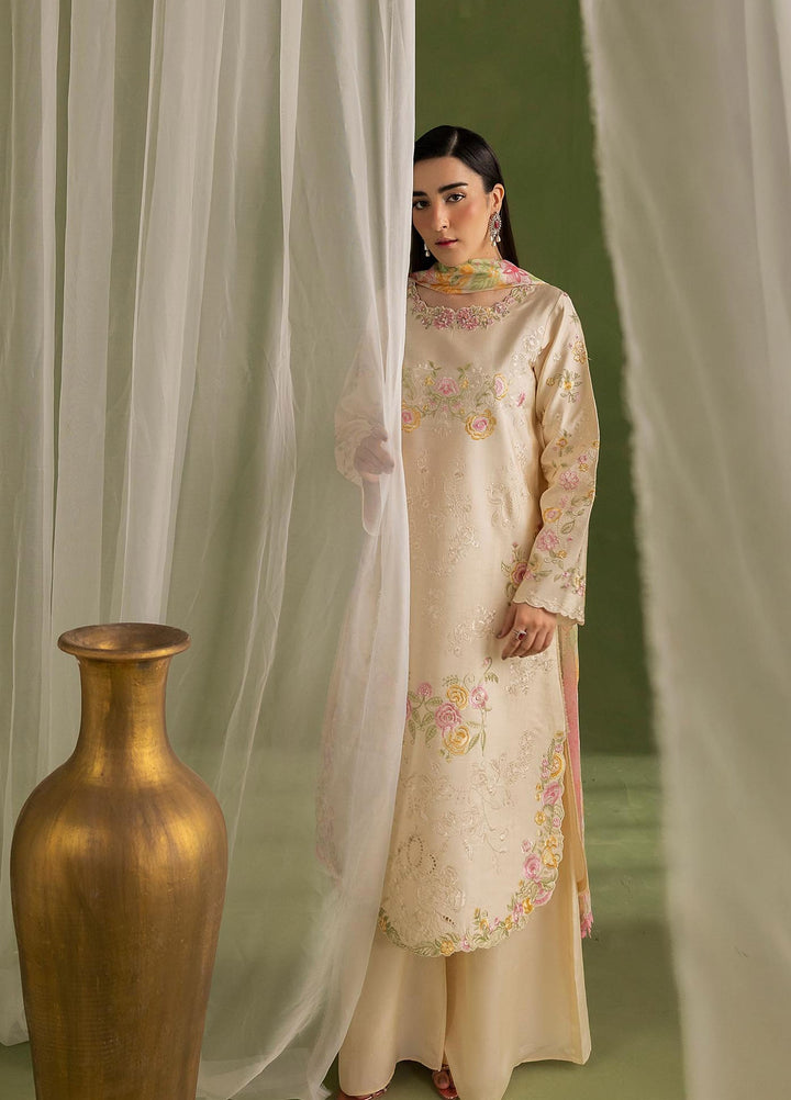 Silah by Rajbari Unstitched Embroidered Sheesh Silk 3 Piece Suit RB26US Seren - Festive Collection