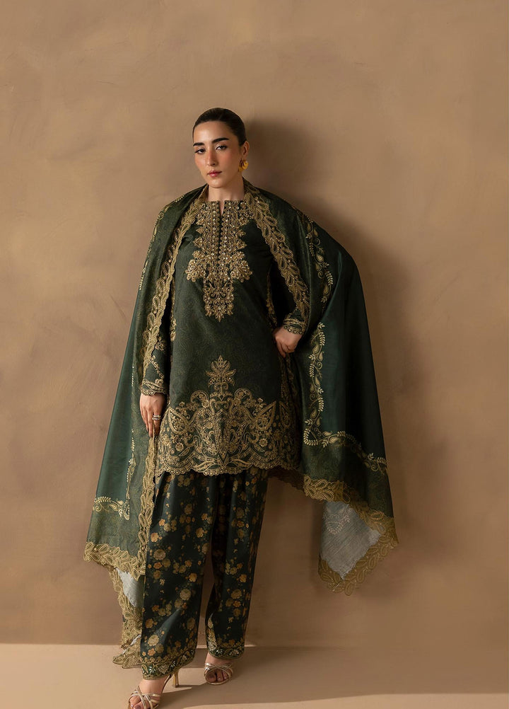 Silah by Rajbari Unstitched Embroidered Crepe Silk 3 Piece Suit RB26US Zaria - Festive Collection