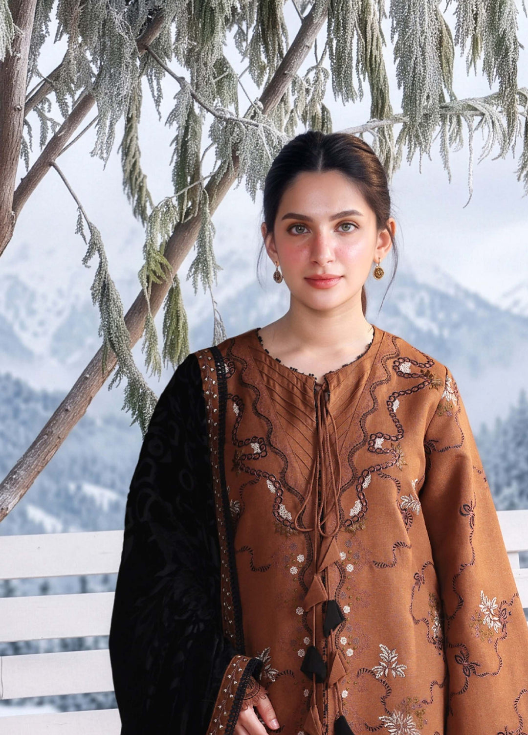 Carnation by Rang Rasiya Unstitched Embroidered Karandi 3 Piece Suit RR26UKW EMBER - Winter Collection