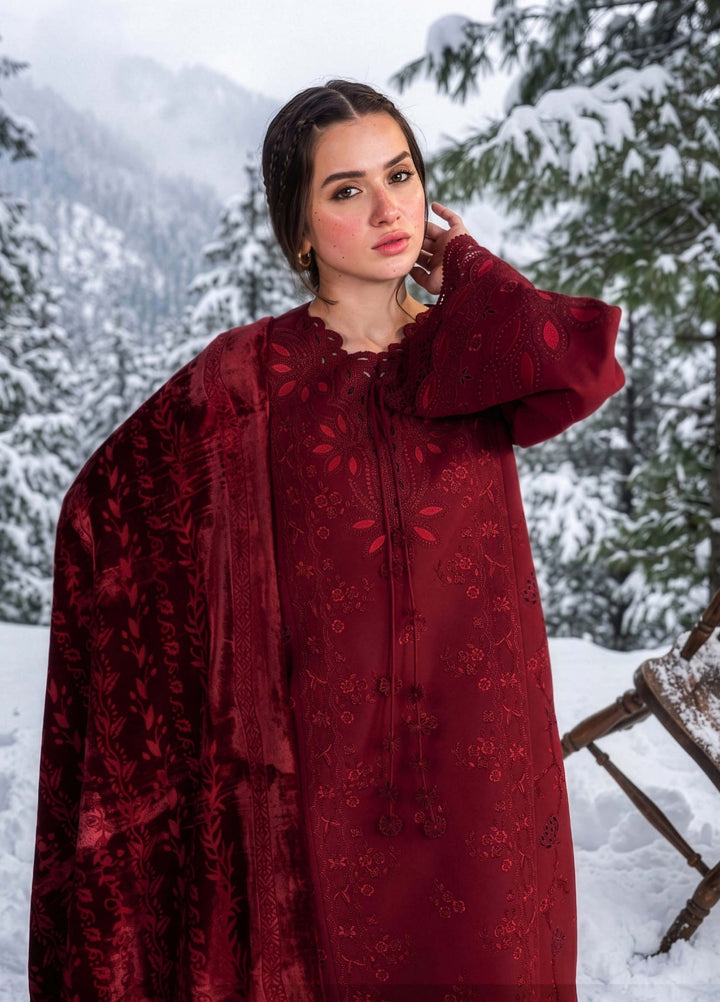 Carnation by Rang Rasiya Unstitched Embroidered Karandi 3 Piece Suit RR26UKW RUBY FROST - Winter Collection