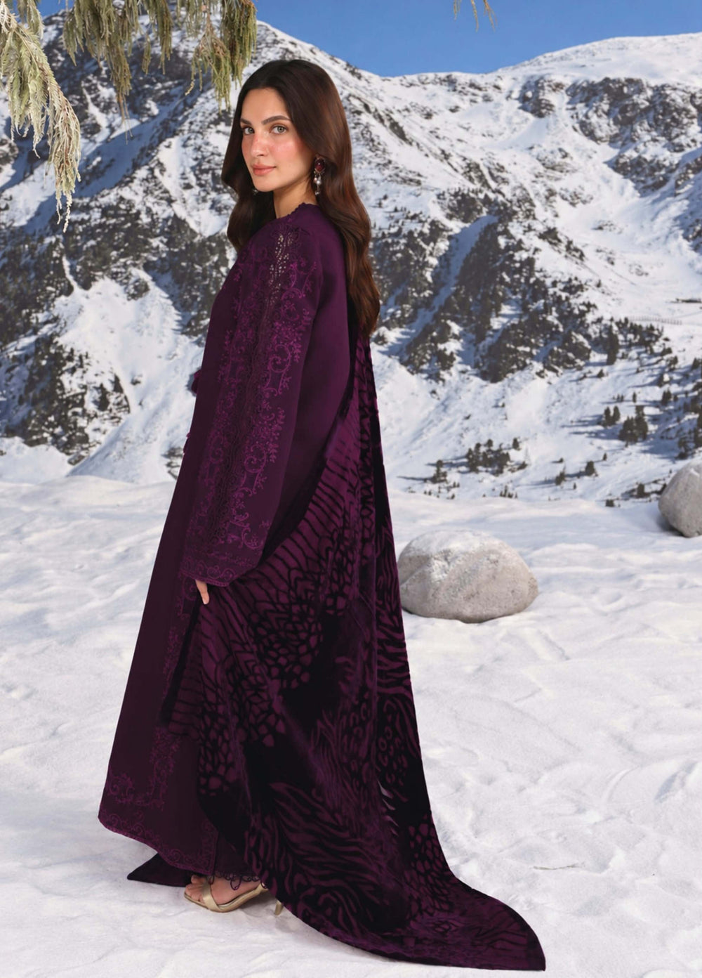 Carnation by Rang Rasiya Unstitched Embroidered Karandi 3 Piece Suit RR26UKW VELOUR - Winter Collection