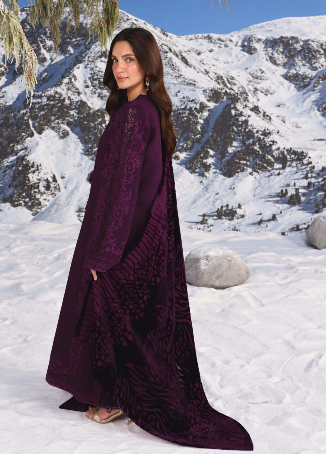 Carnation by Rang Rasiya Unstitched Embroidered Karandi 3 Piece Suit RR26UKW VELOUR - Winter Collection