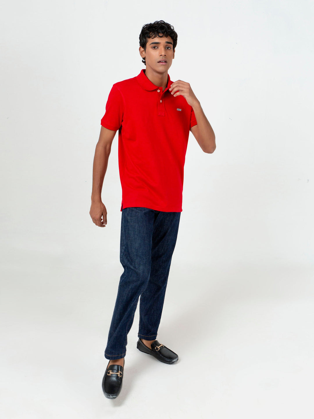 Brumano  Solids Cotton Polo Red Basic Pique Polo Shirt