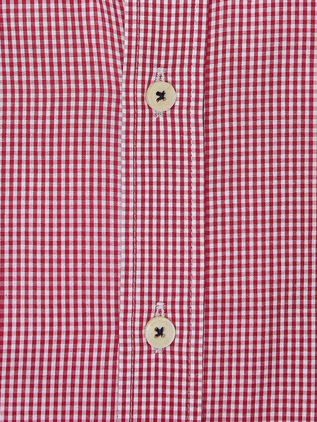 Brumano Ready To Wear Shirts Men 1 Piece Cotton Red Gingham Button Down Shirt 0-31-024-5089 - Summer Collection