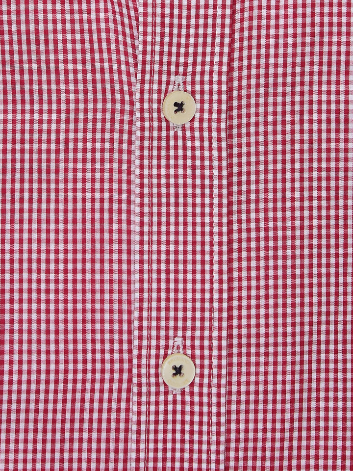 Red Gingham Button Down Shirt