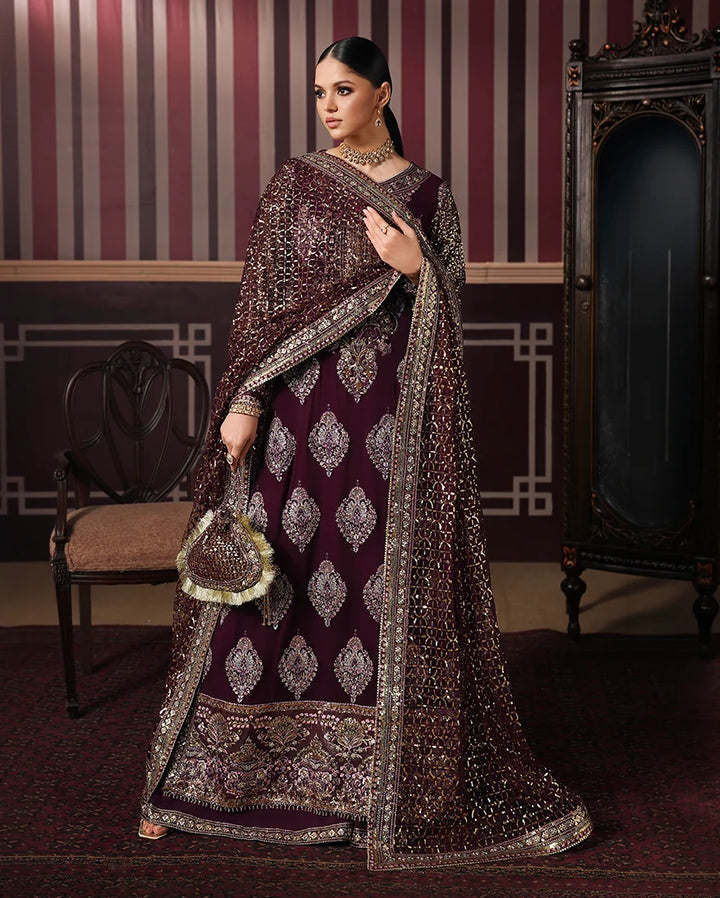 Royale Eternel by Roheenaz Unstitched Embroidered Chiffon 3 Piece Suit RN26URE Regal Charm RUNCH260106 - Wedding Collection