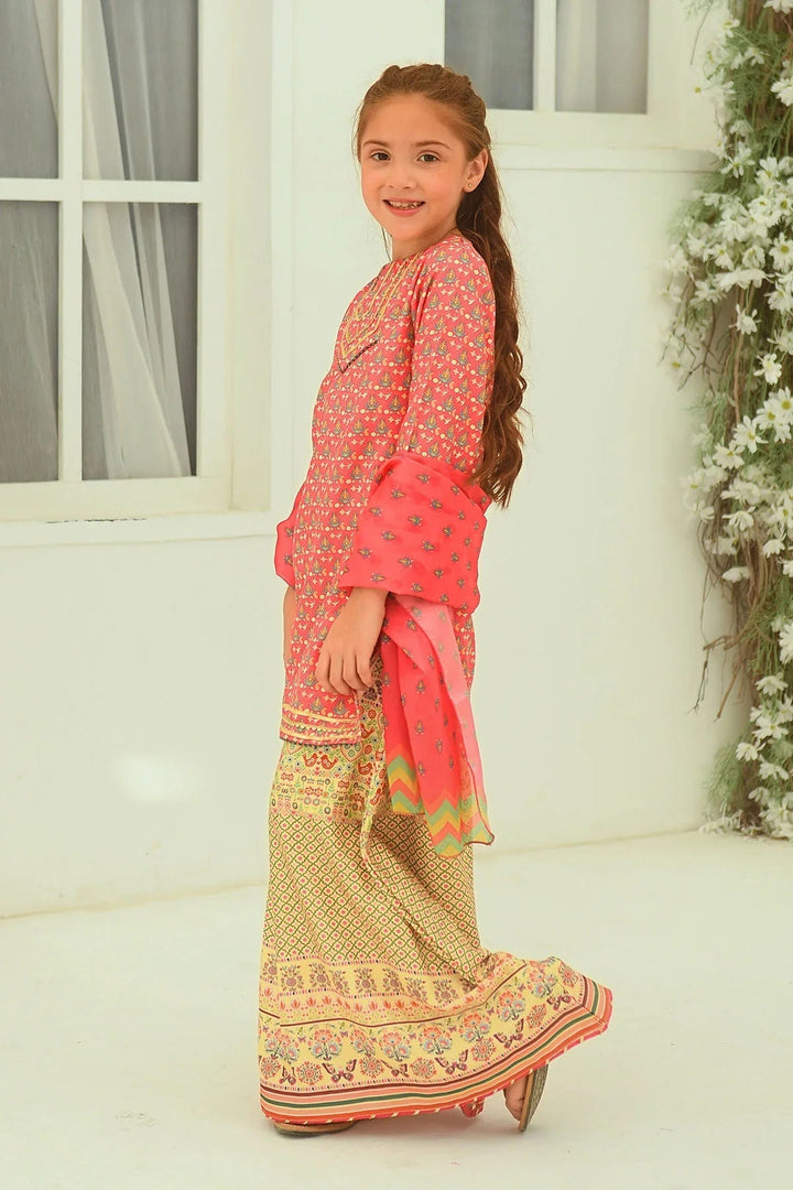 Ochre RTW Printed Girls 3 Piece Herringbone  INDP-17 - Summer Collection