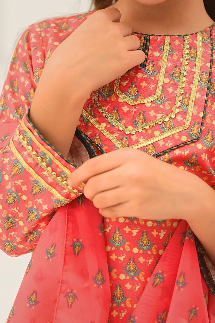 Ochre RTW Printed Girls 3 Piece Herringbone  INDP-17 - Summer Collection