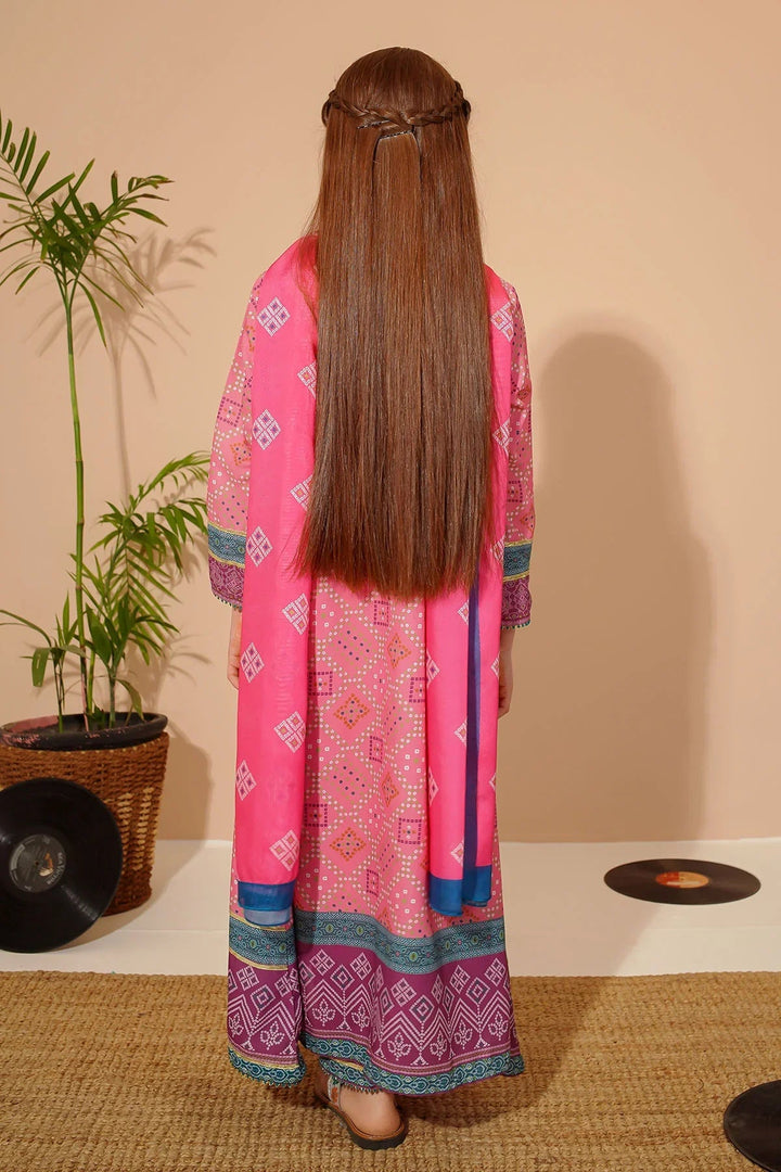 Ochre Girls Pret Printed Swiss Lawn 3 Piece Suit CORF-19 - Summer Collection