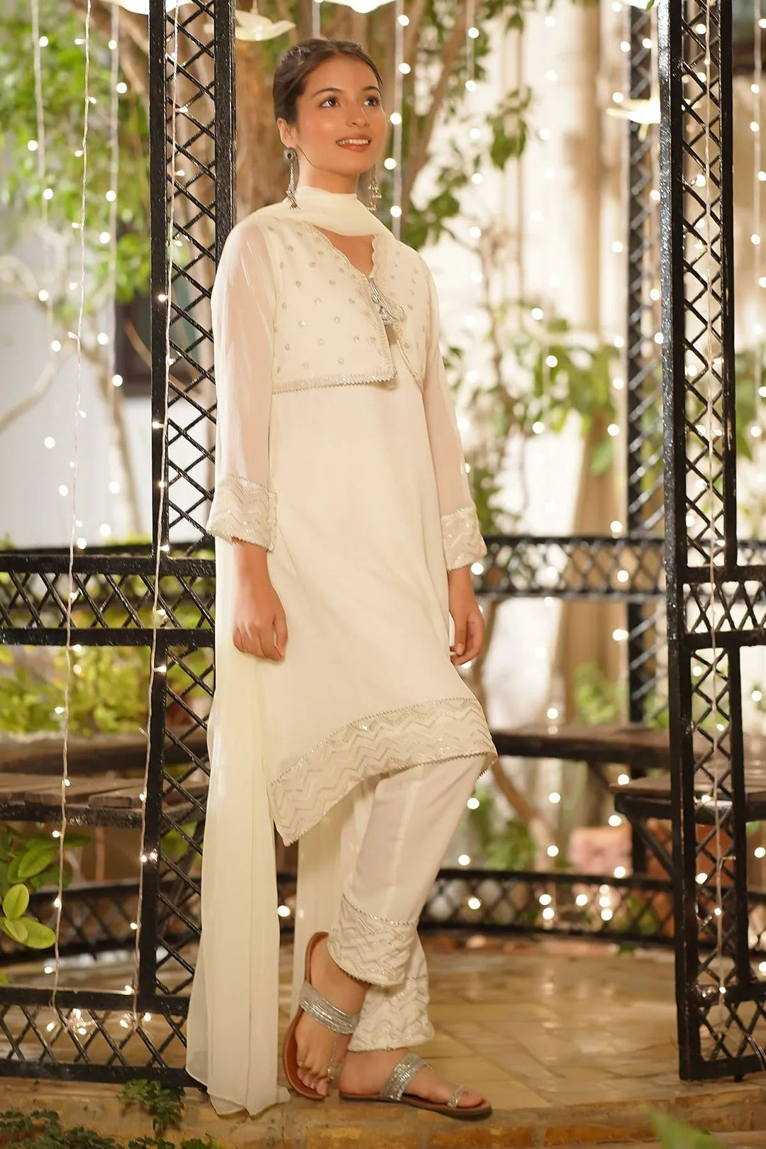 Ochre Girls Pret Embroidered Chiffon 3 Piece Suit EM-56 - Summer Collection