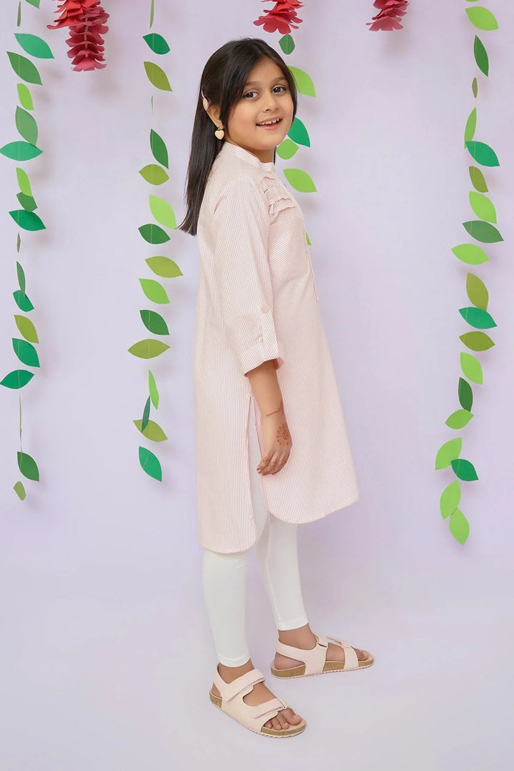 Ochre RTW Printed Girls 1 Piece Cotton Kurta OFK-PRC-32 - Summer Collection