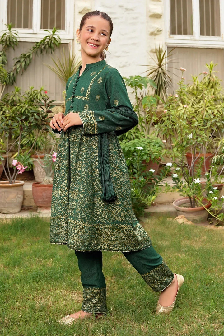 Ochre RTW Printed Girls 3 Piece Cotton Karandi OFW-PC-23 - Winter Collection