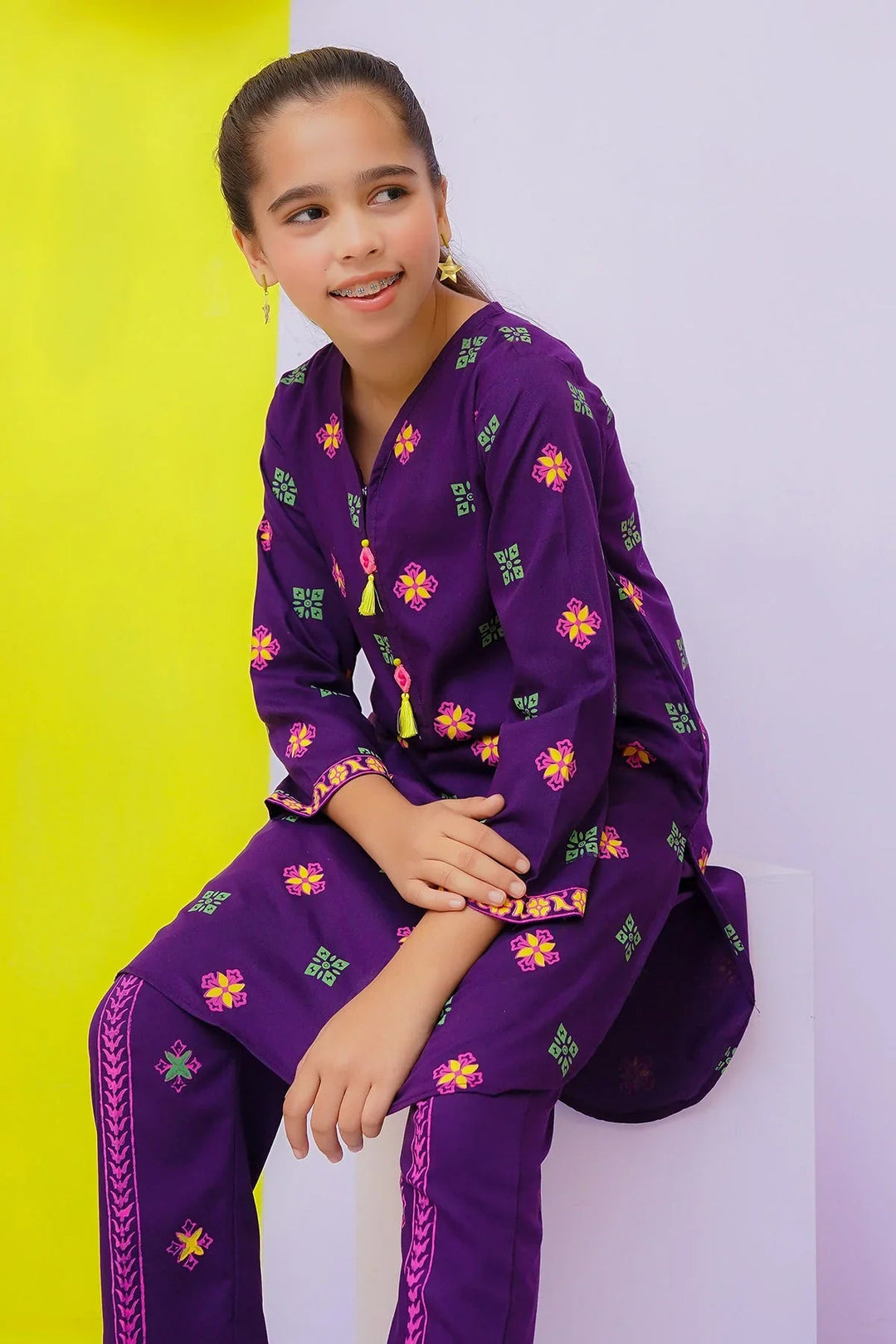 Ochre RTW Printed Girls 2 Piece Cotton Co-ords OFW-COR-59 - Summer Collection