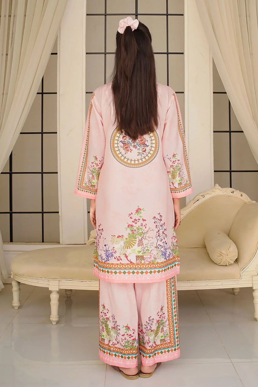 Ochre Girls Pret Printed Swiss Lawn 2 Piece Suit COR-128 - Summer Collection