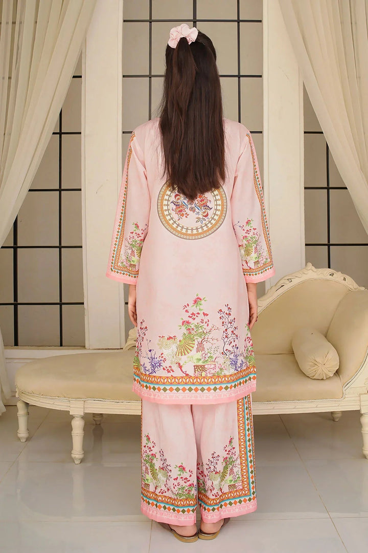Ochre Girls Pret Printed Swiss Lawn 2 Piece Suit COR-128 - Summer Collection